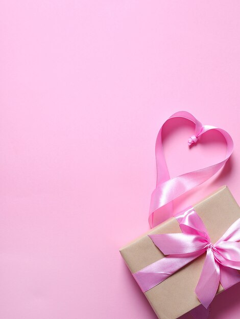 Gift with pink ribbon