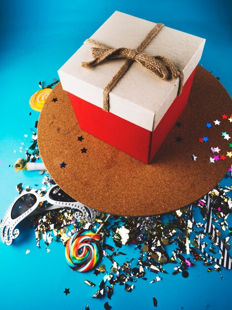giftbox and celebration items
