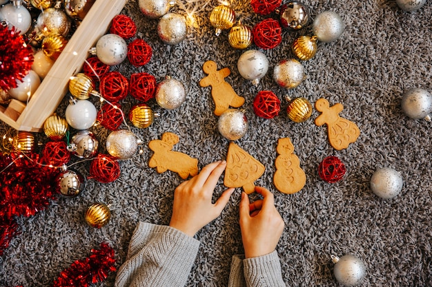 Gingerbread and christmas decoration