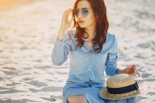 Free photo girl on the beach