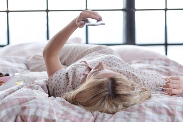 Girl in bed