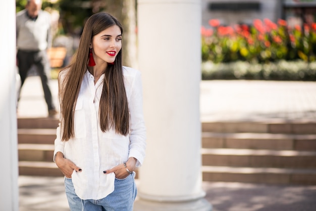 Girl in a blouse