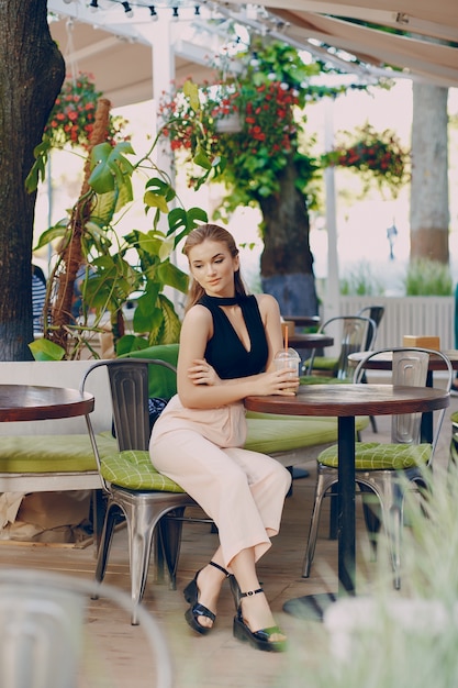 girl in cafe