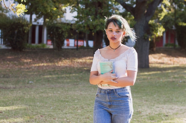 Free photo girl on campus