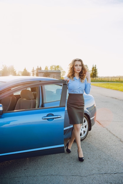 girl in a car