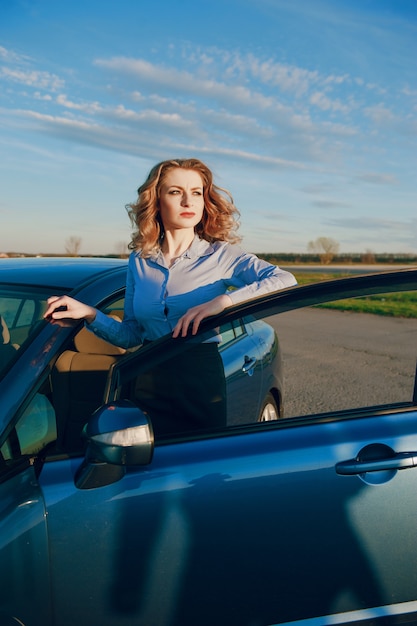 girl in a car