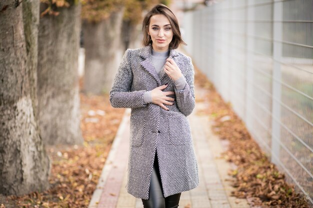 Girl in a coat