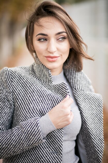 Girl in a coat