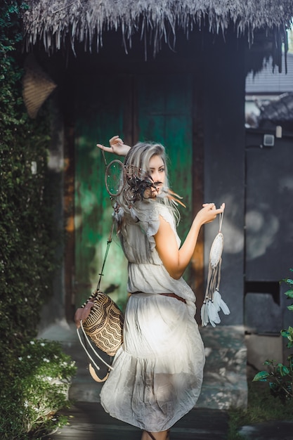 girl and dream catcher