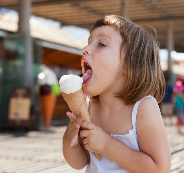 girl eating ice cream