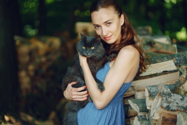 Free photo girl in a forest