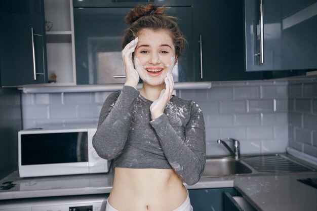 Girl in the kitchen