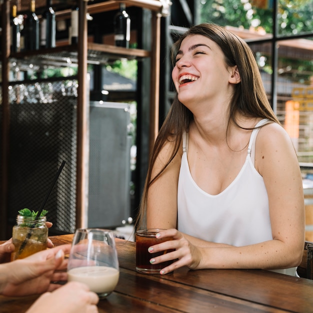 Free photo girl laughing