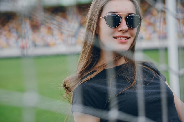 girl near net