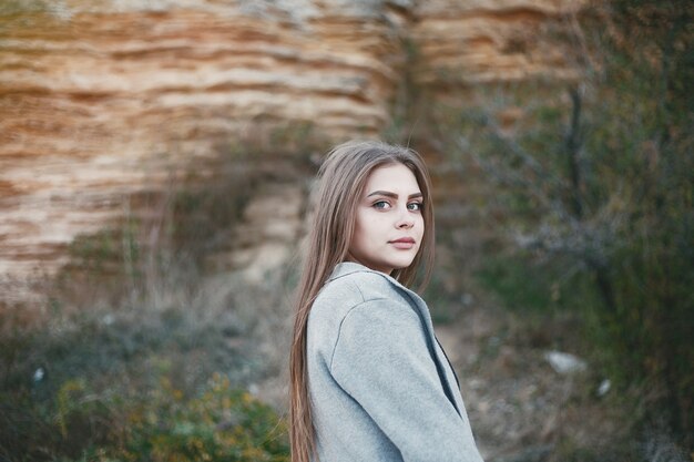 girl near rocks