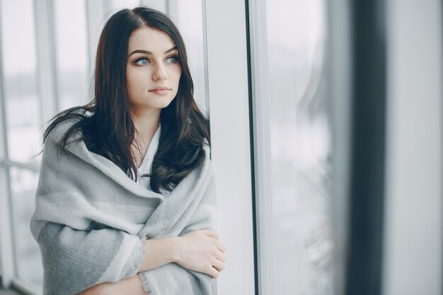 girl near window