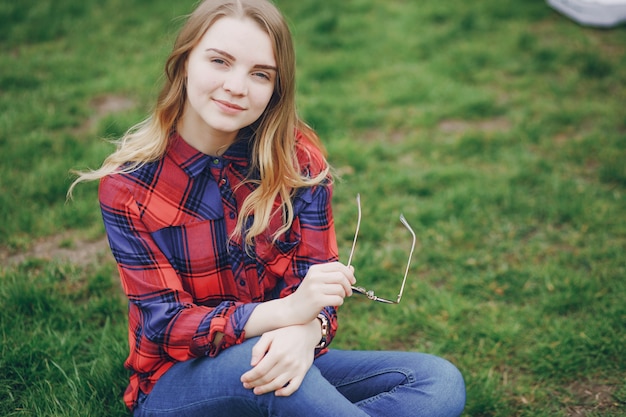 girl in park