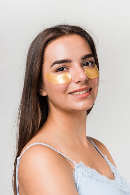 Girl posing with face mask