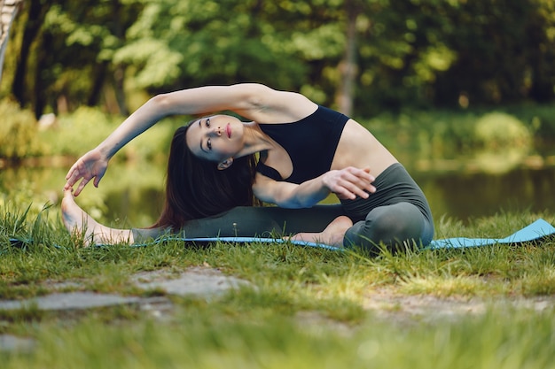 girl practicing yoga