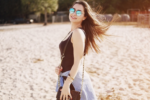 Free photo girl preparing to ride a horse