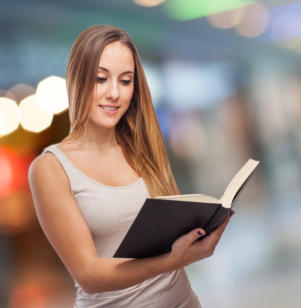 Girl reading a book