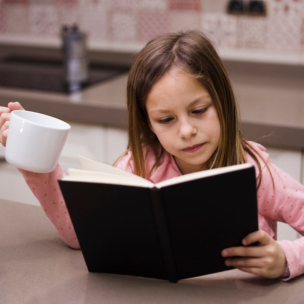 Girl reading a book