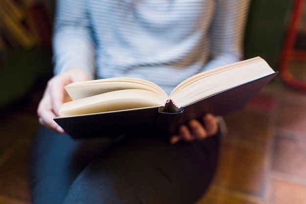 Girl reading a book