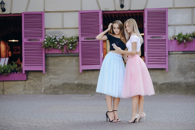 Free photo girl in skirt