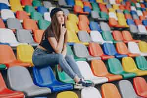 Free photo girl on a stadium