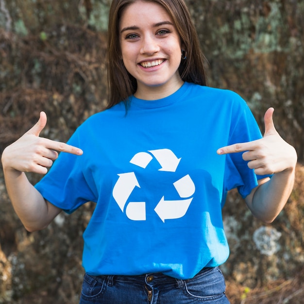 無料写真 女の子、リサイクル、tシャツ