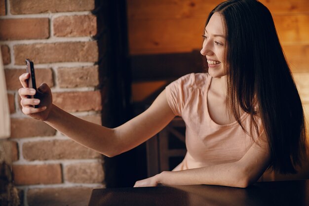 Girl taking a selfie