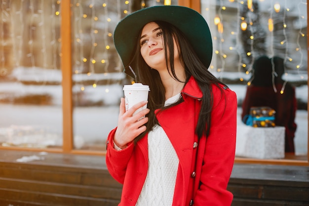 Free photo girl in winter