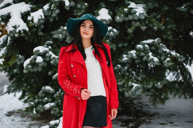 Free photo girl in winter