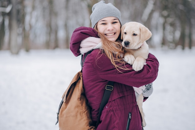 Ragazza in inverno