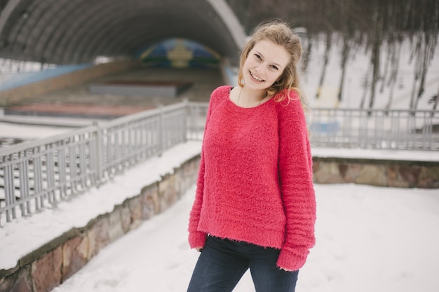 Free photo girl in winter