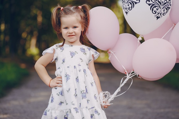 Girl with ballons