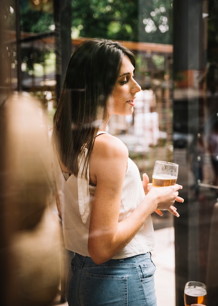 Girl with beer