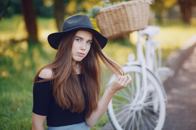 Girl with a bike