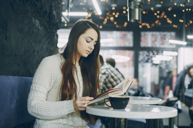 girl with book