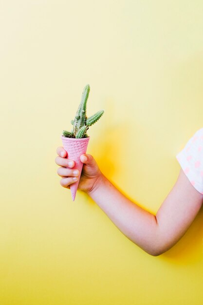 Girl with cactus ice-cream