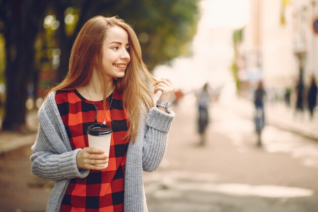 girl with coffee