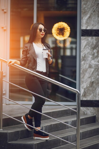 girl with coffee