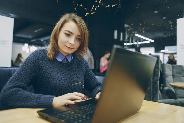 girl with computer