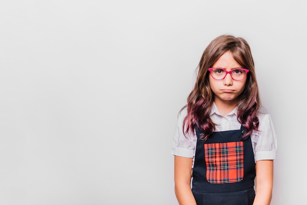 Free photo girl with disappointed expression