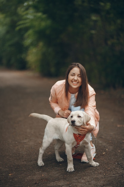 Girl with dog