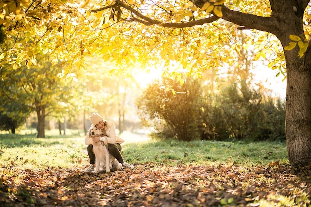 Girl with dog