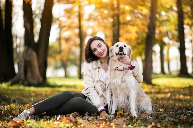 Girl with dog