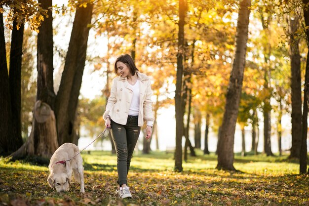 Girl with dog