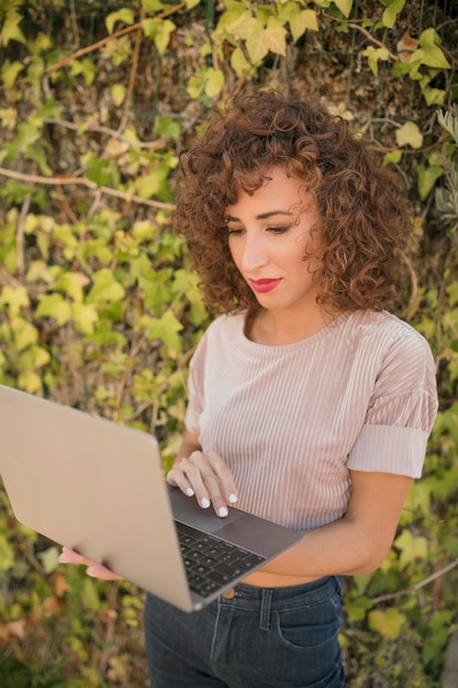 Girl with a laptop