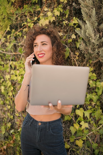 Girl with a laptop